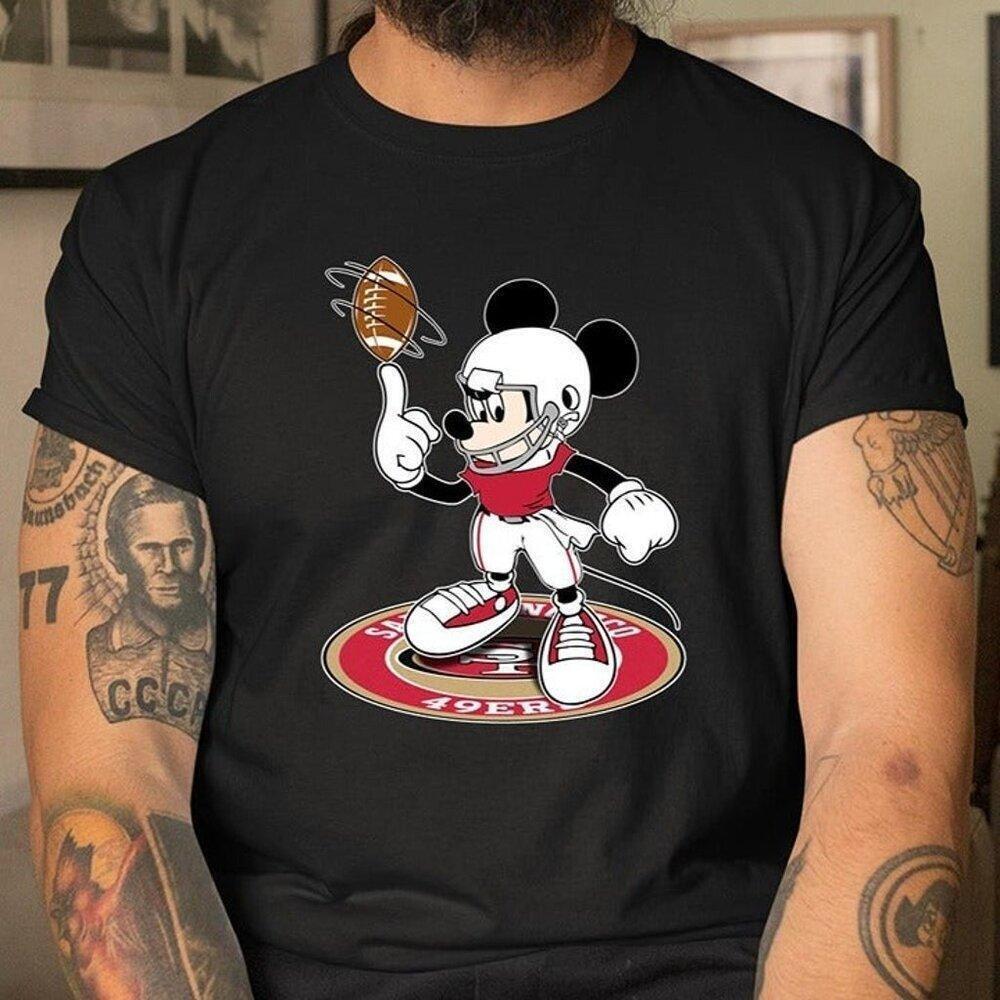 San Francisco 49Ers Mickey Mouse Disney Nfl Football Fan Gift T-Shirt 159